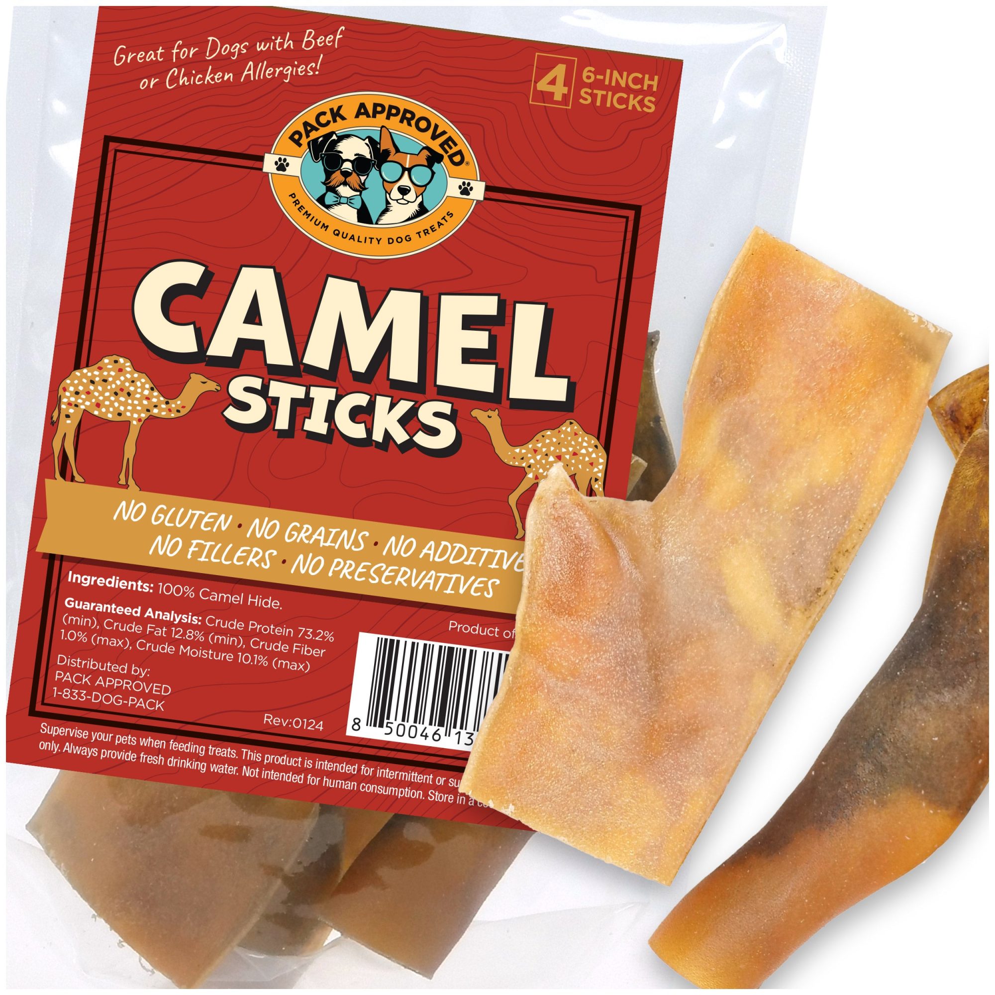 Pack Approved 6" Camel Skin (4ct)